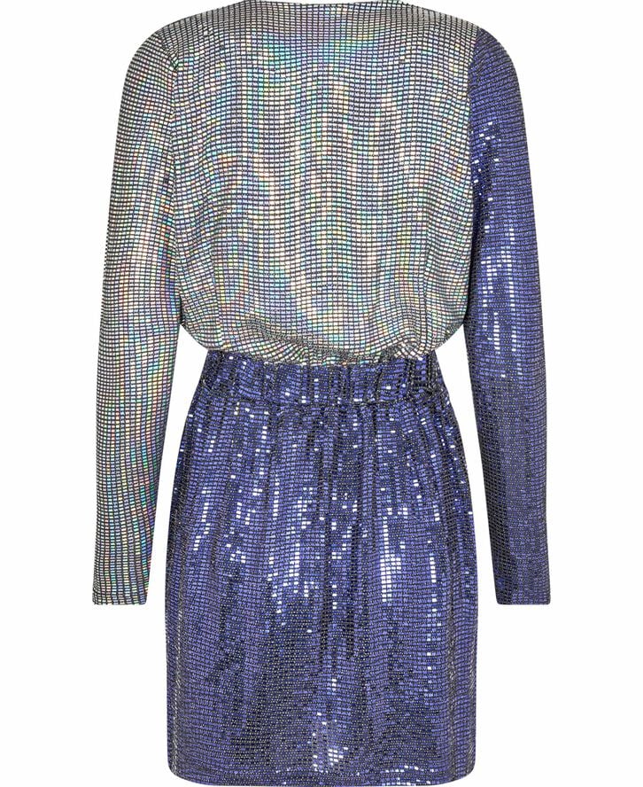 HUNKØN Anette Dress Blue and silver