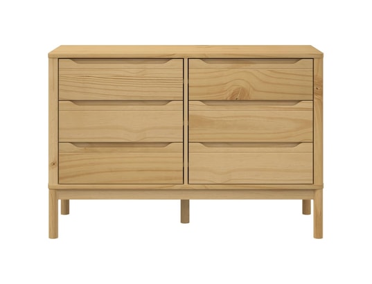 VIDAXL - Commode floro cire marron bois de pin massif