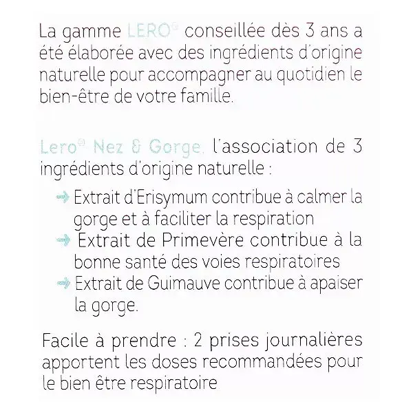 Léro Enfant Nez & Gorge Sirop 125ml