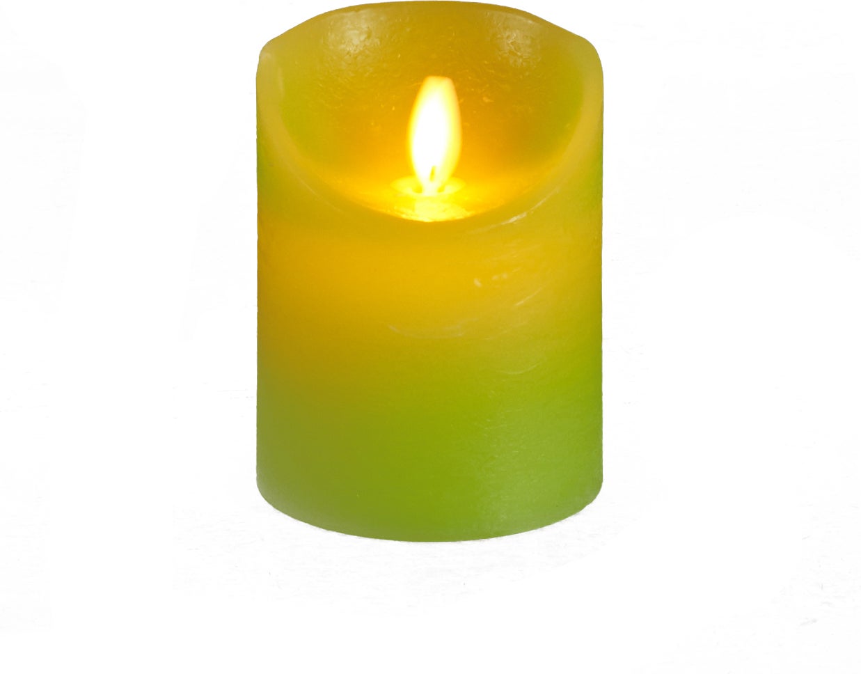 Anna's Collection LED stompkaars Rustiek groen D 7,5 H 10 cm