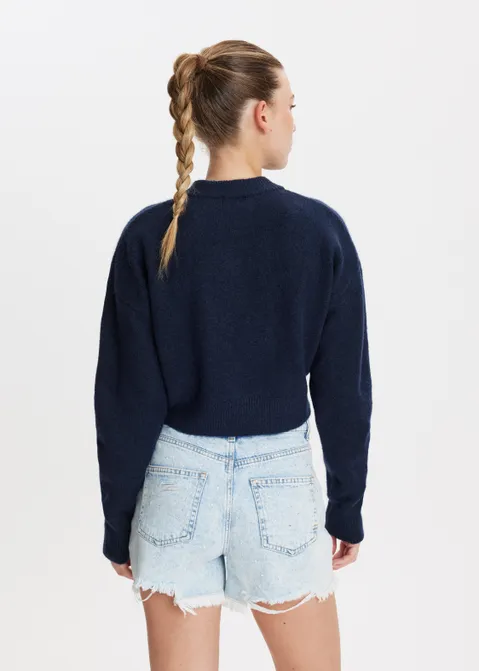 Cropped trui blauw (BLW.D)
