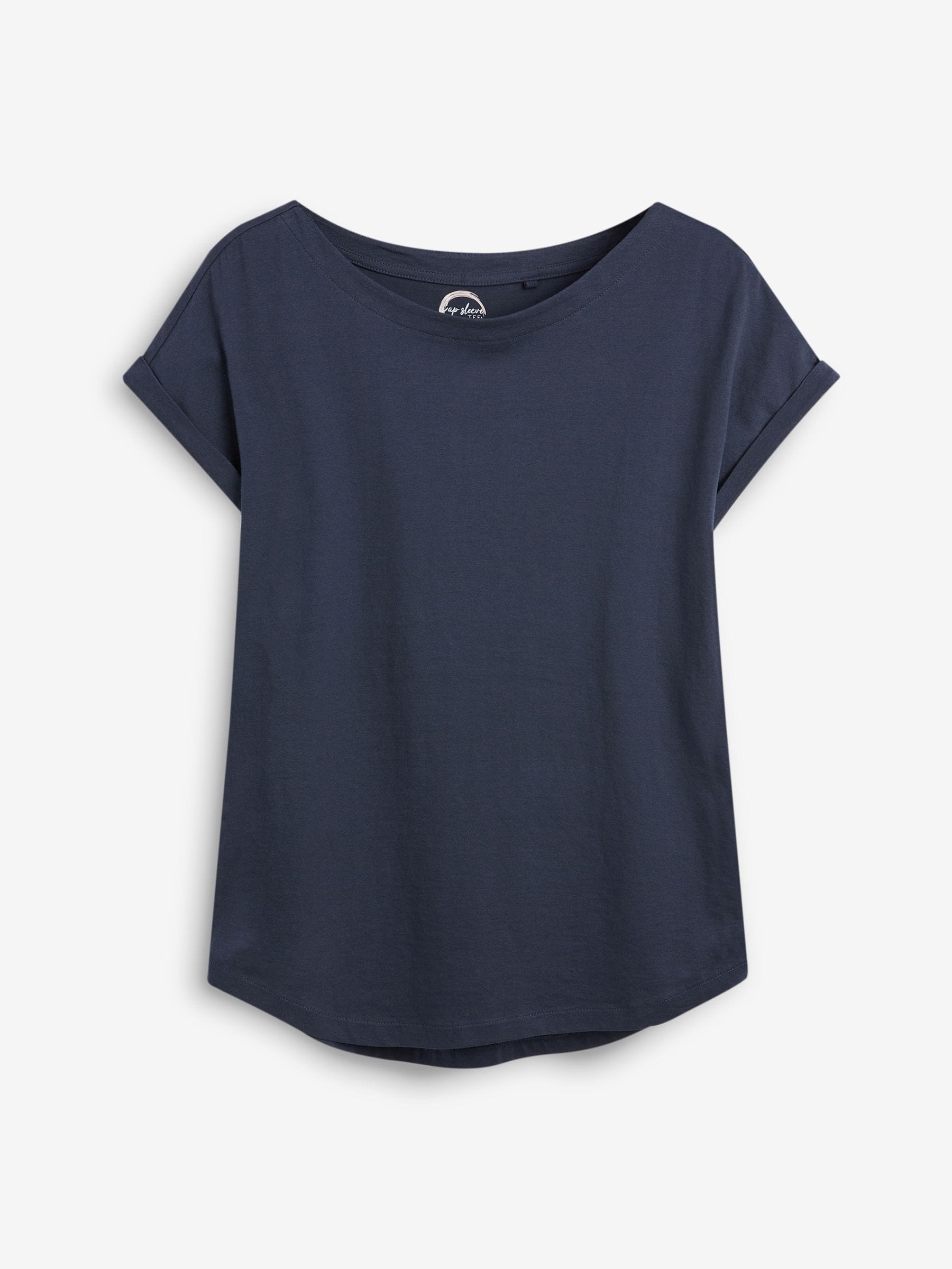 Grijs/wit/zwart/marineblauw/kakigroen - Set van 5 T-shirts met kapmouwtjes