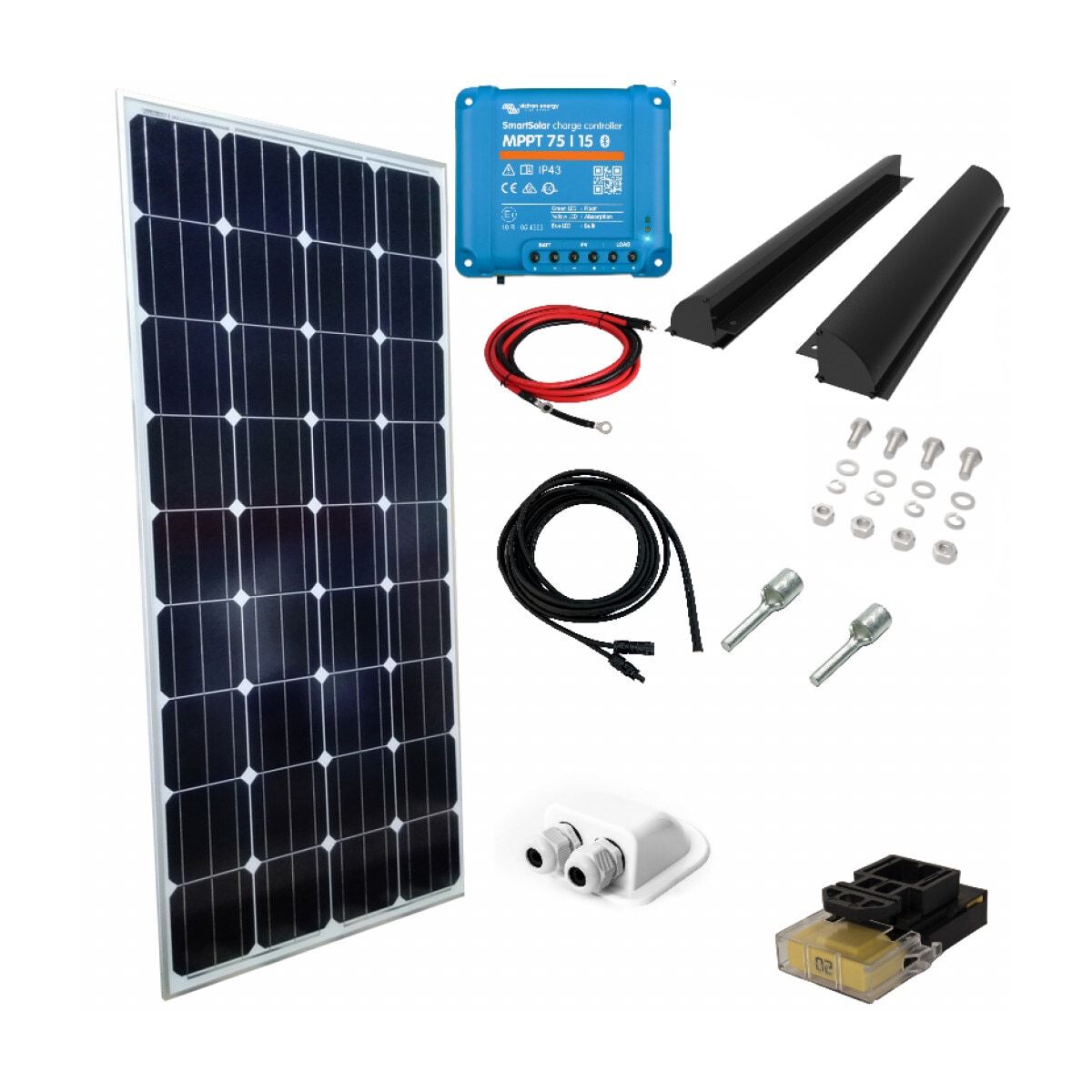 Skanbatt Basic 200w Short m/ Victron Smart solar MPPT m/blåtann