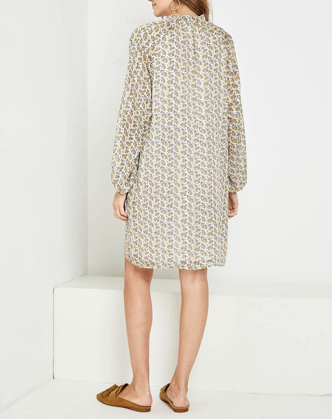 See u Soon Robe Clémence jaune/blanc