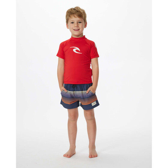 Rip Curl Brand Wave Upf S/S-Boy Red Kid SU24
