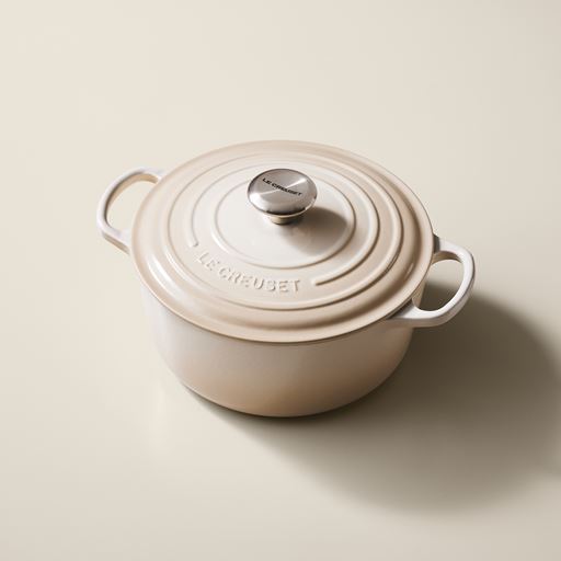 Le Creuset Signature Rund Støbejernsgryde, Meringue, 4,2 L