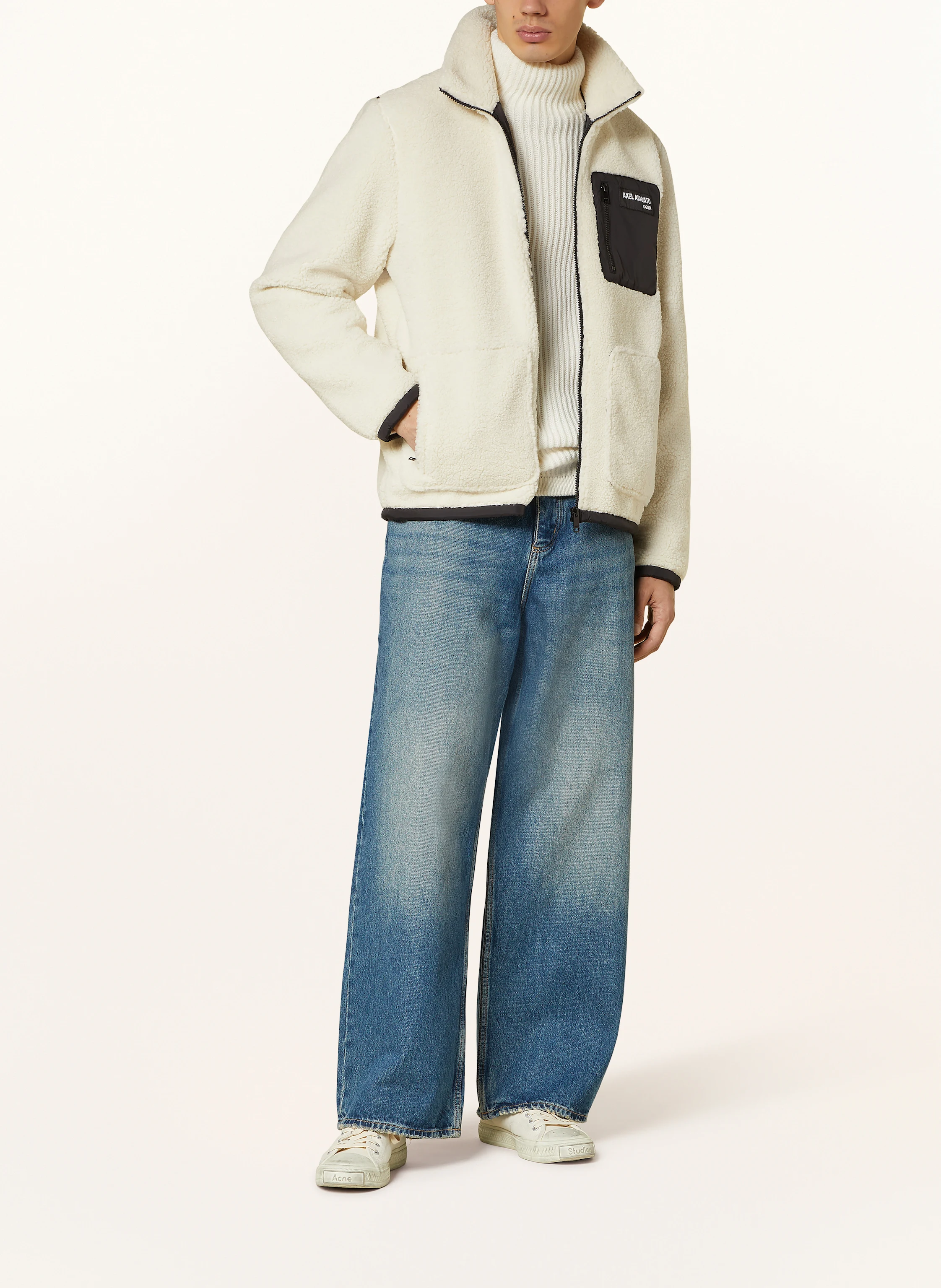 AXEL ARIGATO Teddyfell-Jacke im Materialmix