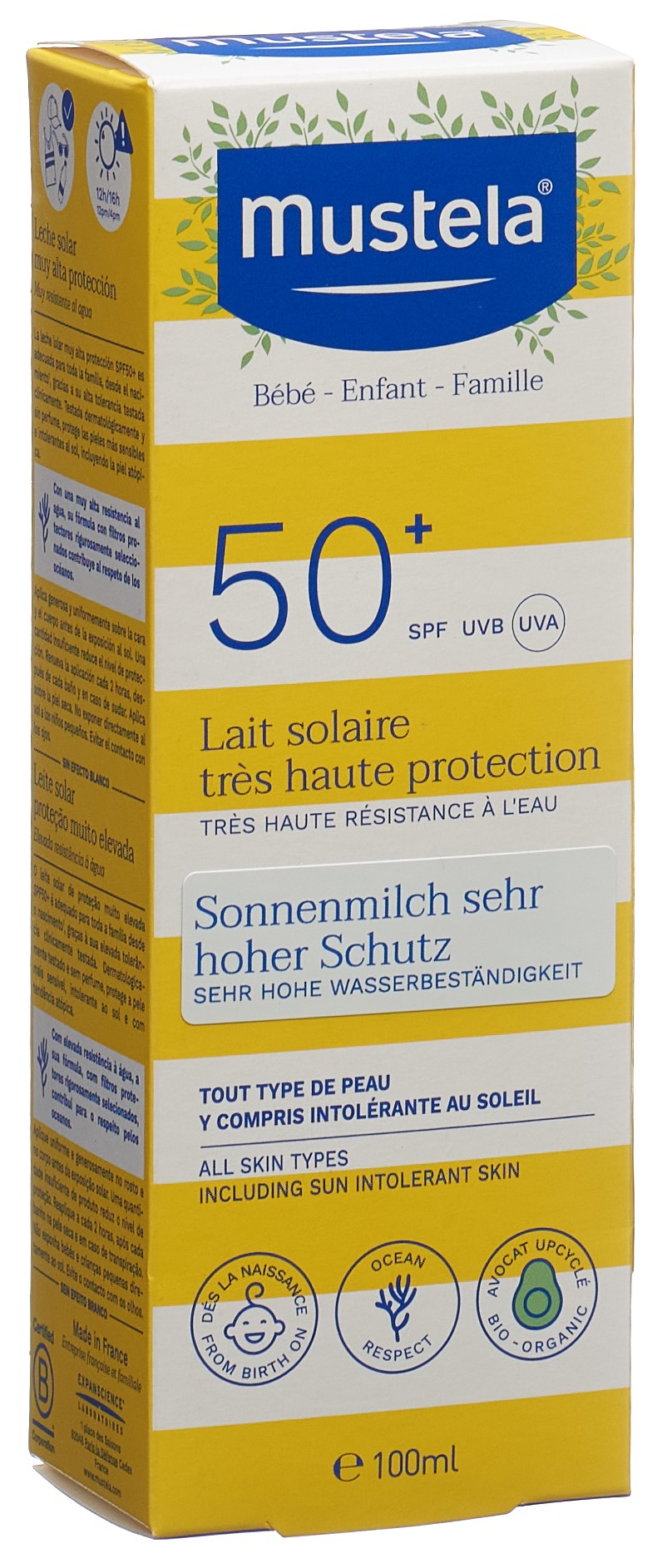 Mustela Sonnenschutz Sonnenmilch<br>100 ml, Tube, Milch, LSF50+