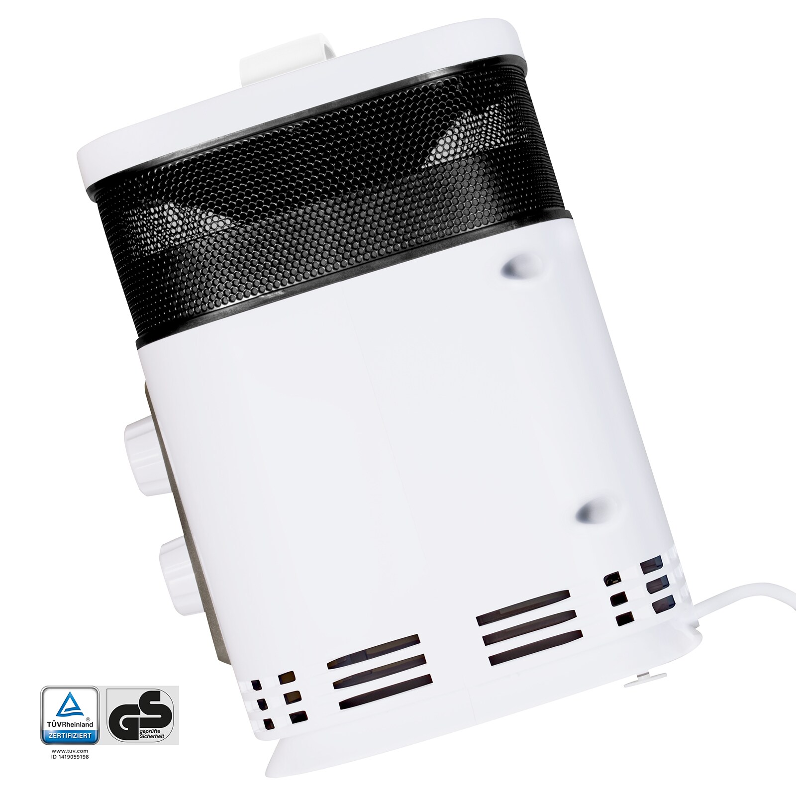 Mauk PTC Keramikheizlüfter 360 Grad 1500W mit Ventilatorfunktion