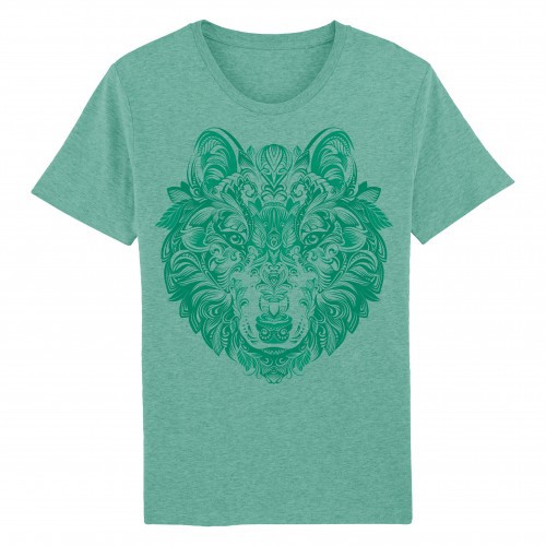 Camiseta Green Mandala Wolf