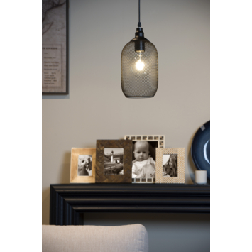 Lucide hanglamp Mesh zwart Ø15 cm