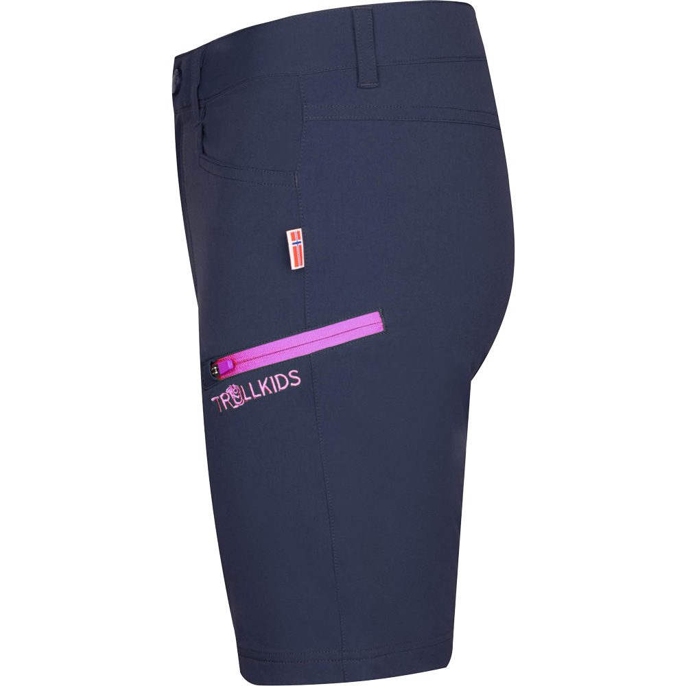 Trollkids Haugesund Shorts Kinder navy magenta