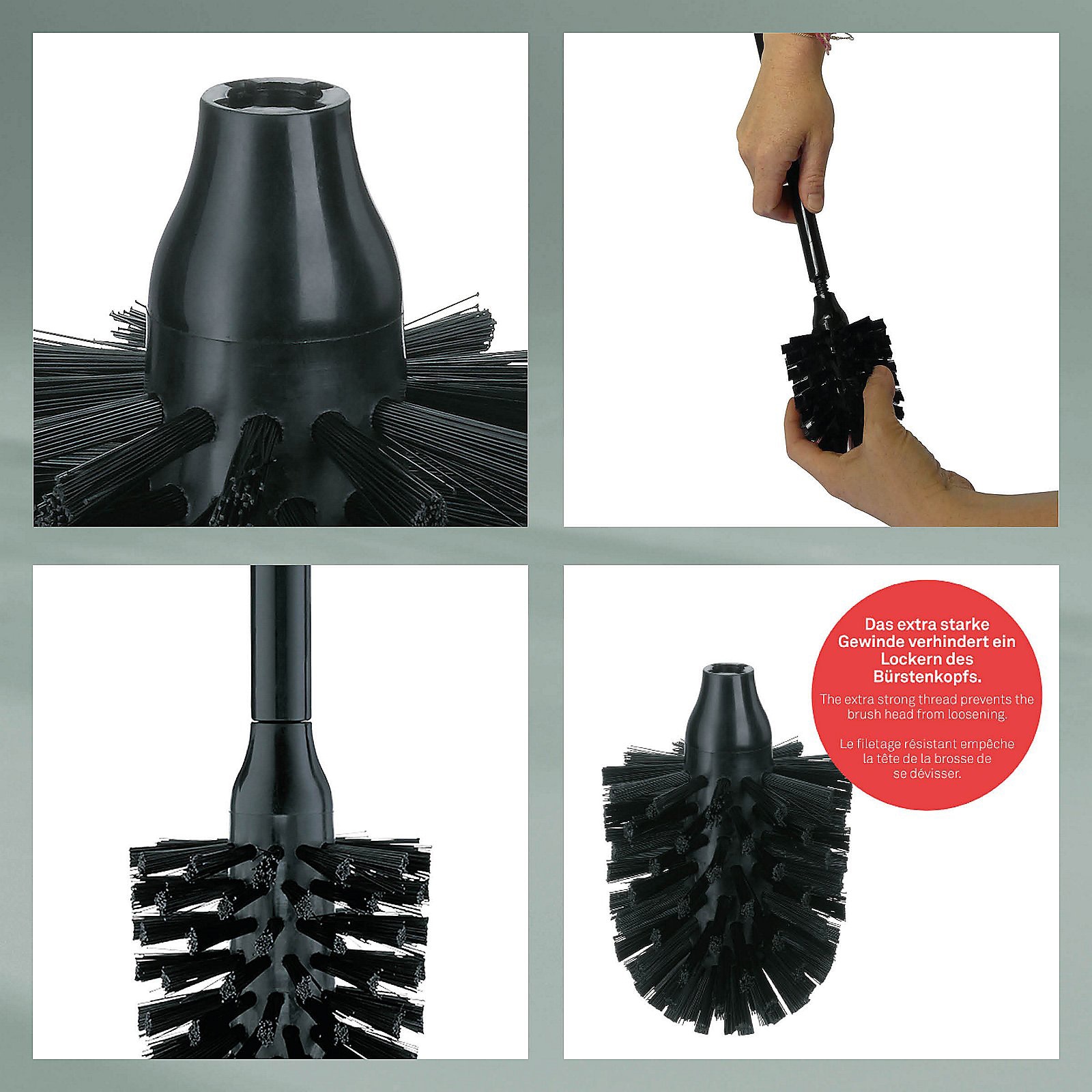 kela WC-Bürstenkopf LA BROSSE 8 cm Kunststoff schwarz