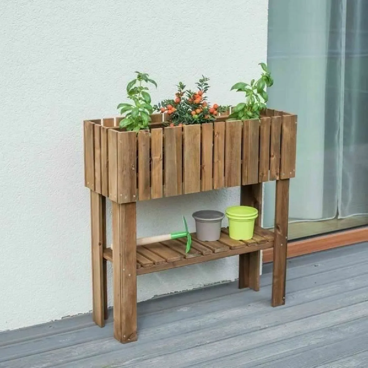 EKJU Carré Potager Surélevé - Brun