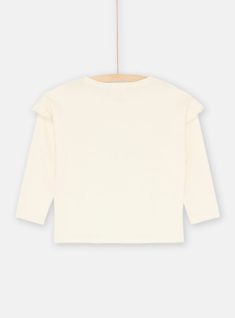 T-shirt rose pâle à motif zèbre pailleté