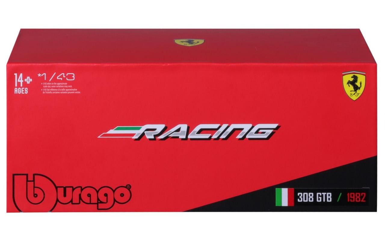 Ferrari Racing 308 GTB 1982 Rot 1:43Sammlermodell im Massstab 1:43