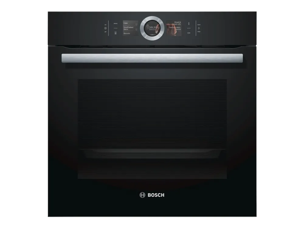 Bosch Serie | 8 HBG676ES1 - Ovn - til indbygning - Wi-Fi - niche - bredde: 56 cm - dybde: 55 cm - højde: 58.5 cm - med selv-rengøring - Klasse A  - sort