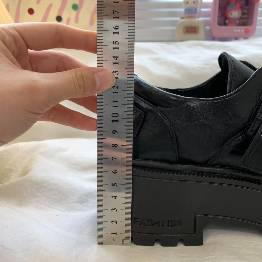 DURAC - Loafers met imitatieleren gesp en plateauzool