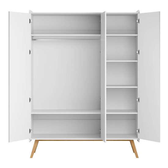 Vintage Vox Armoire 3 portes   Blanc / Chêne        de               Vox