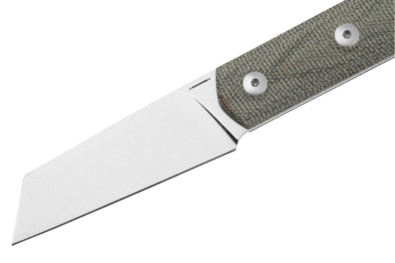 StraightLine Erny ER-GC Green Canvas Micarta, vaststaand mes