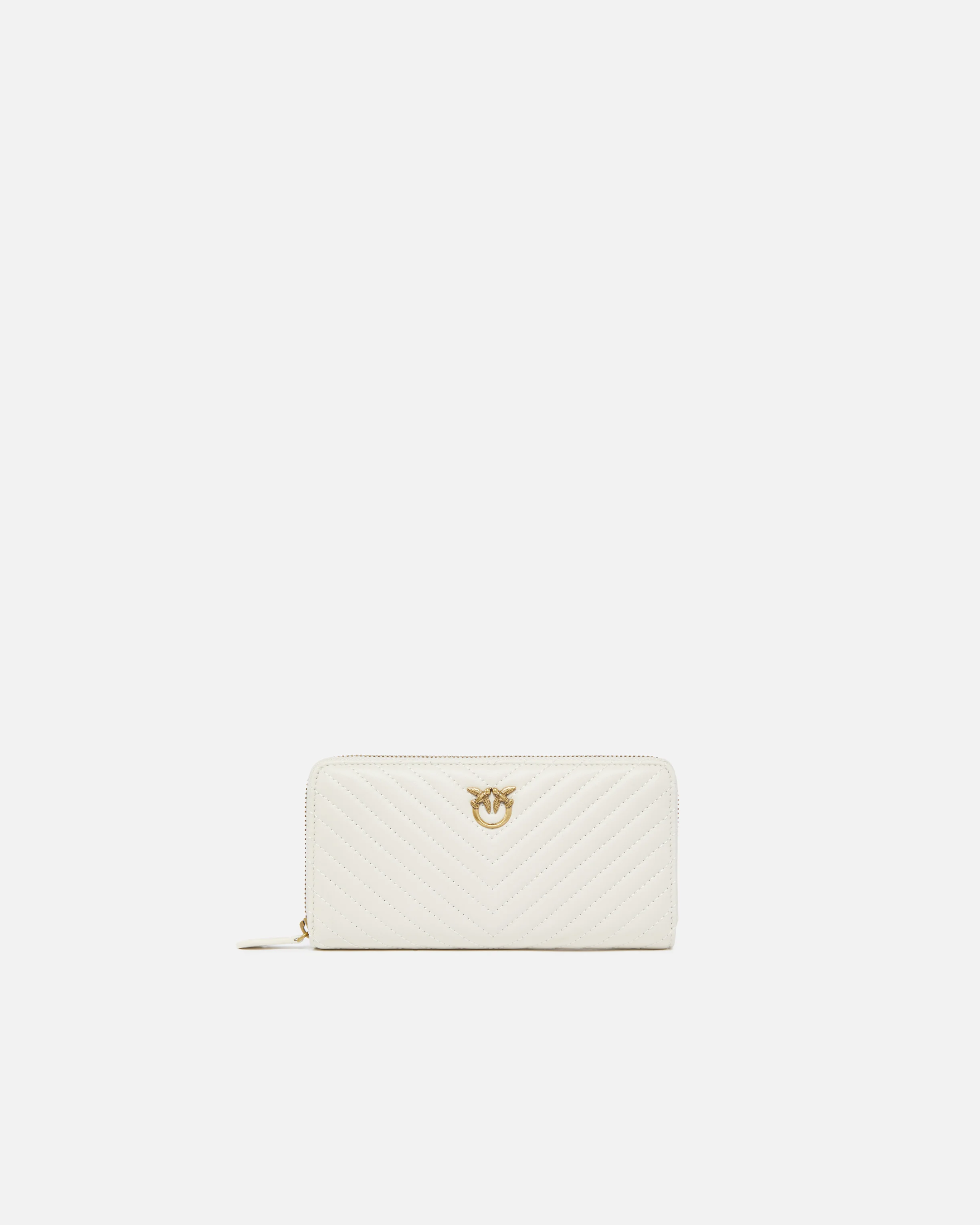 Portefeuille à contour zippé | Blanc
