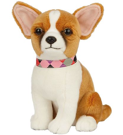 Living Nature Kuscheltier - 23x15 cm - Chihuahua - Braun/Weiß
