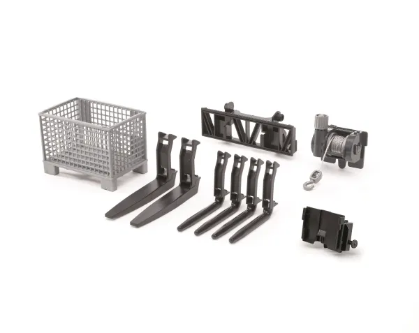 Bruder Box-type pallet, winch and forks for frontloader accessories
