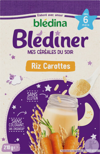 Blédina Blediner Riz Carottes 210g