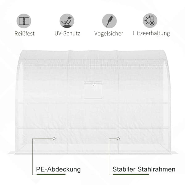 Drivhus med hyller, vinduer, vintersikkert filmdrivhus av stål, vegghengt drivhus for balkong, hage, tomathus 300 x 150 x 213 cm tomatdrivhus for grøn