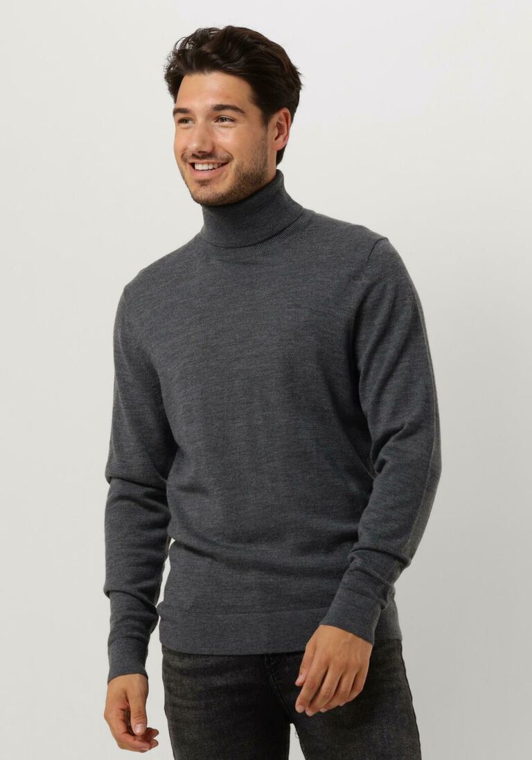 CALVIN KLEIN donkergrijze calvin klein coltrui merino turtle neck