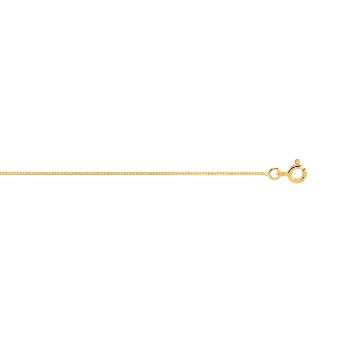 Chaine or 750 jaune maille gourmette 40 cm