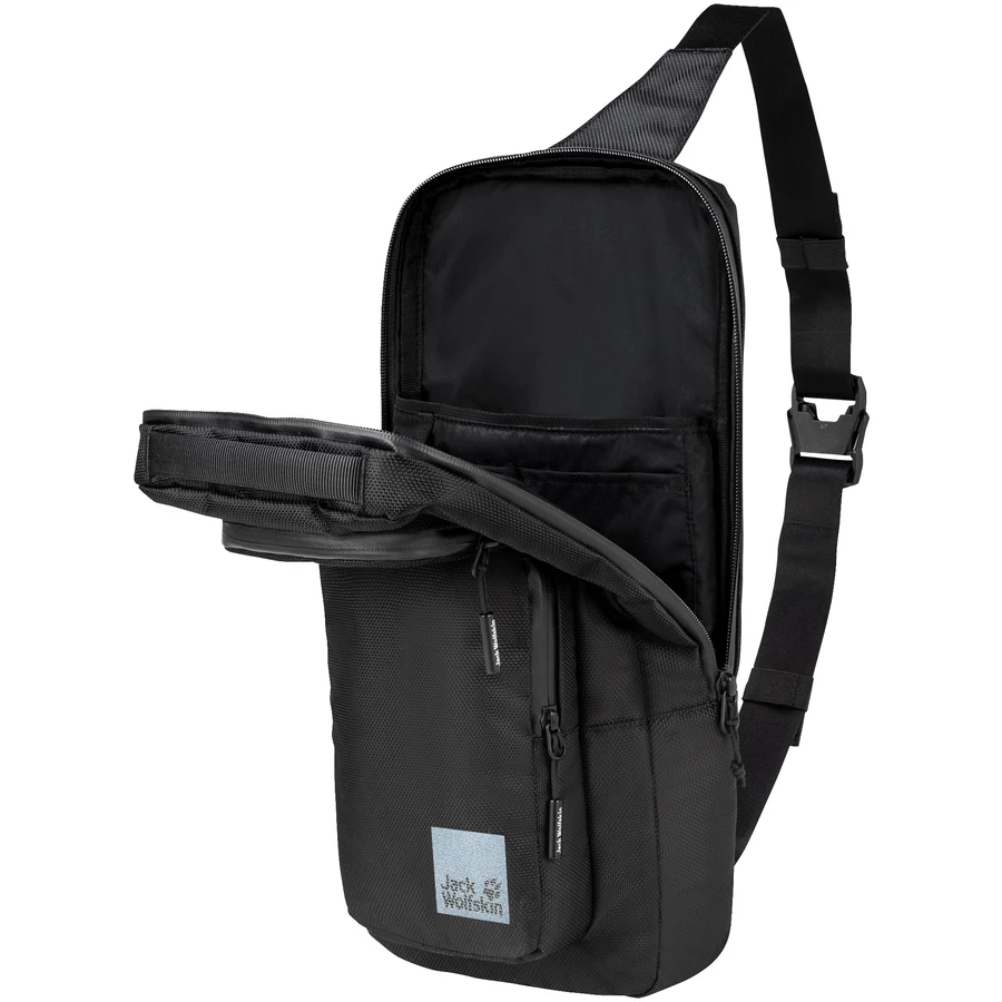 Jack Wolfskin Lyon Cross Over - Umhängetasche 40 cm ultra black