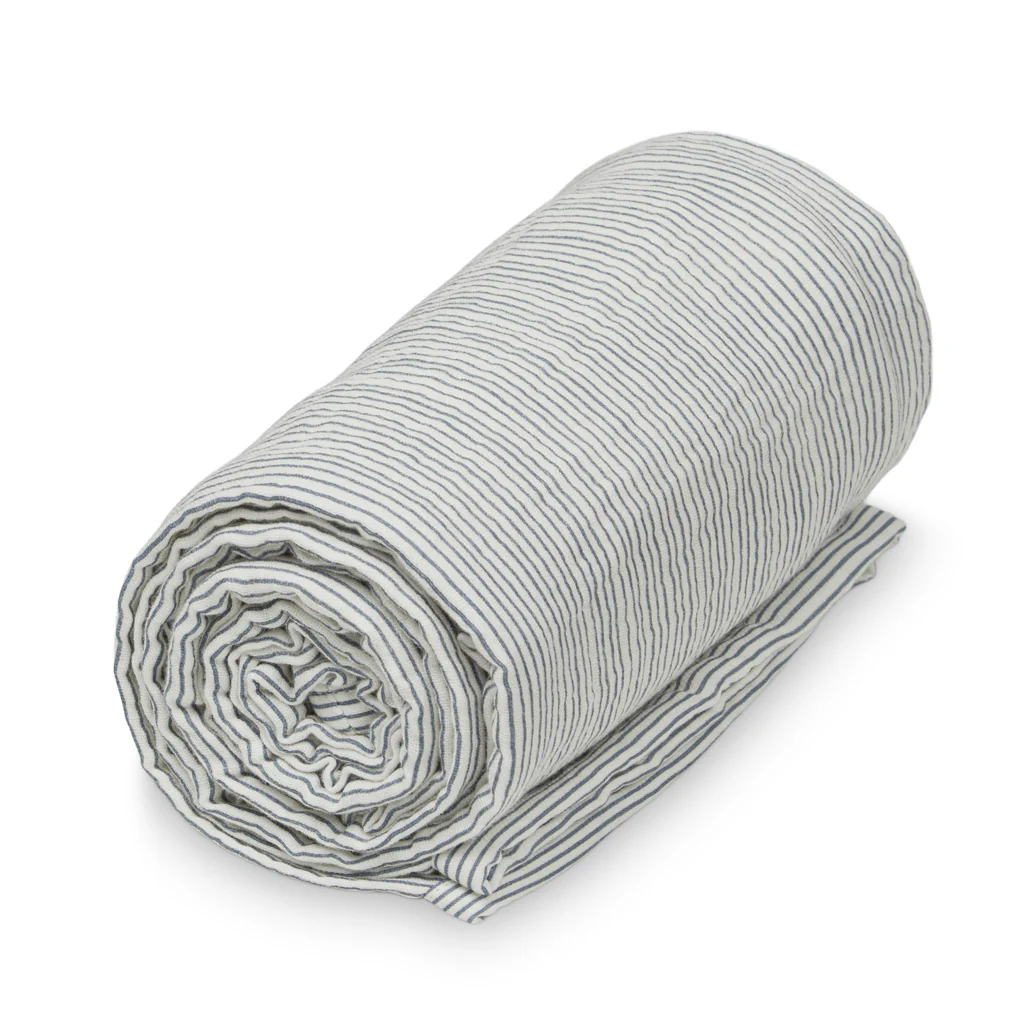 Muslin Babytæppe - GOTS Classic Stripes Blue