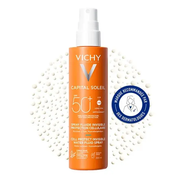 Protetor solar em spray Vichy Capital Soleil FPS 50+ 200ml