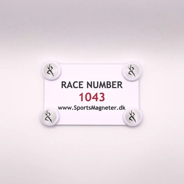 SportsMagneter Unisex Diverse Running Magnets 4pcs Hvid