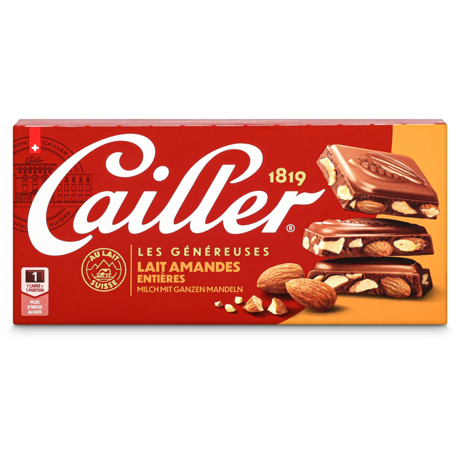 Cailler Tafelschokolade Milch mit Mandeln