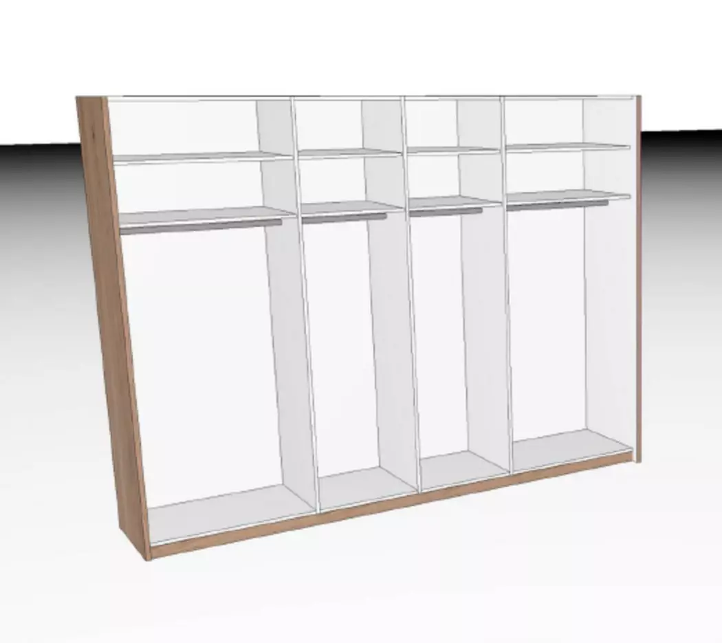 Schwebetürenschrank Malaga 300 x 230 cm