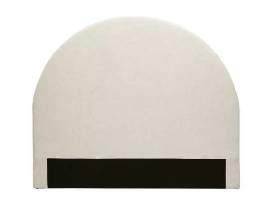 Tête de lit ronde en tissu beige L160 cm NAOMY
