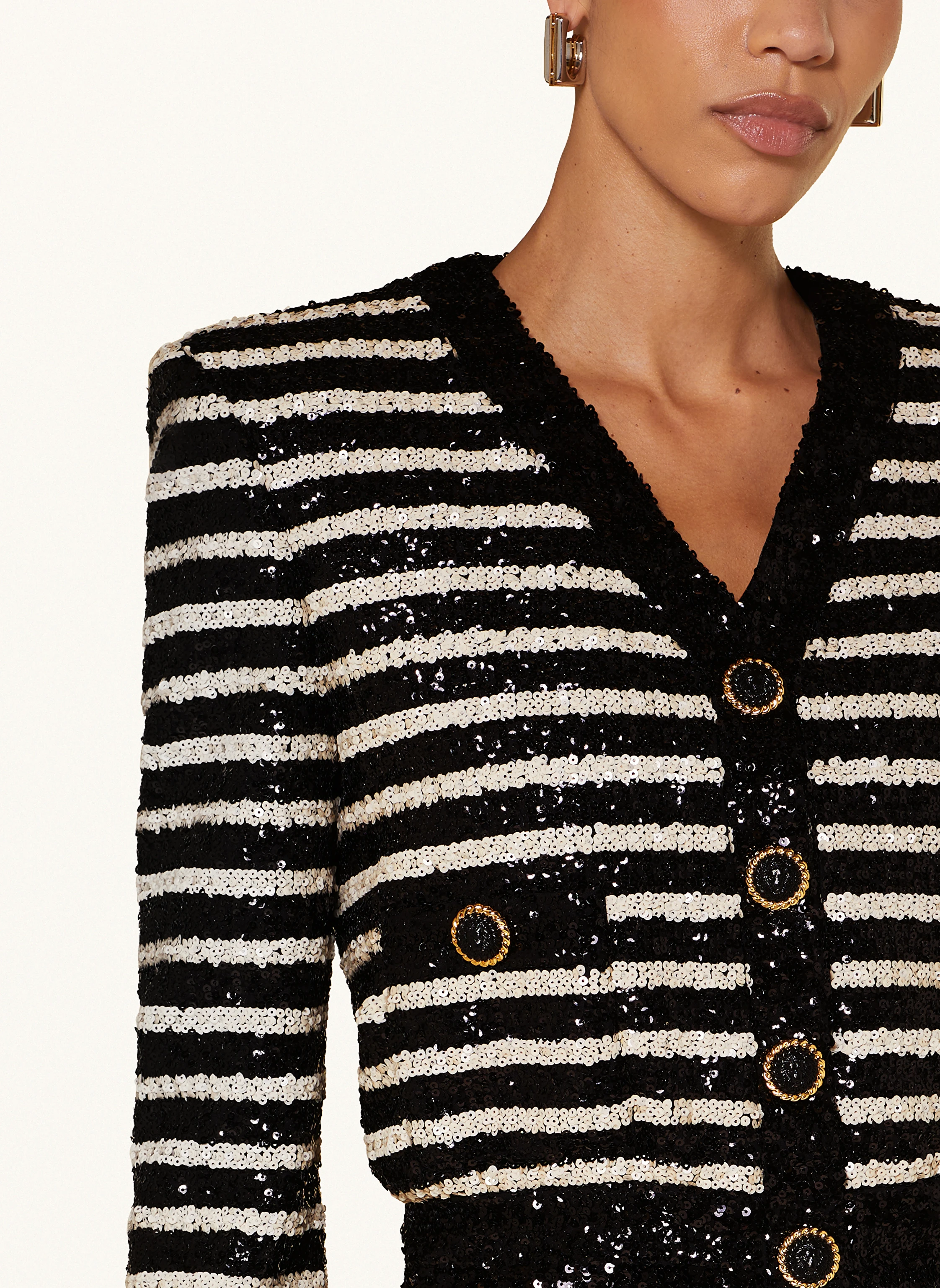 BALMAIN Kastenjacke mit Pailletten