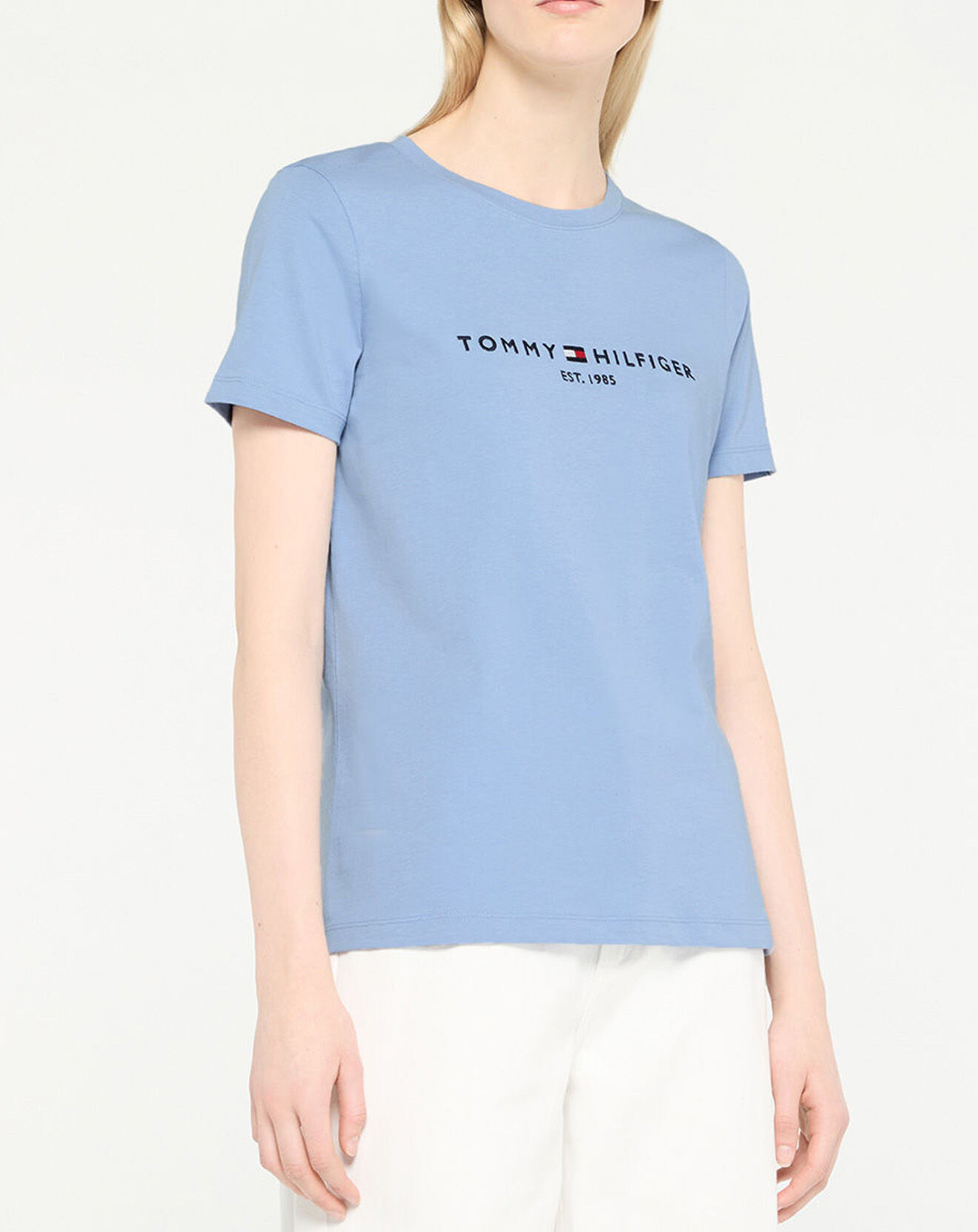 Tommy Hilfiger T-Shirt regular 100% Coton Bio bleu ciel