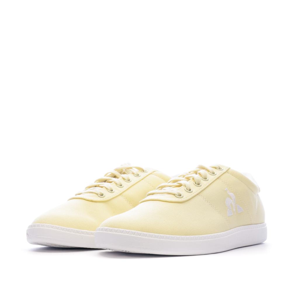 Le Coq Sportif Baskets Jaune Femme Le Coq Sportif Court One W