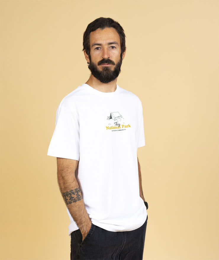 ELSK NATIONAL PARK MEN'S BRUSHED T-SHIRT 001 optic white