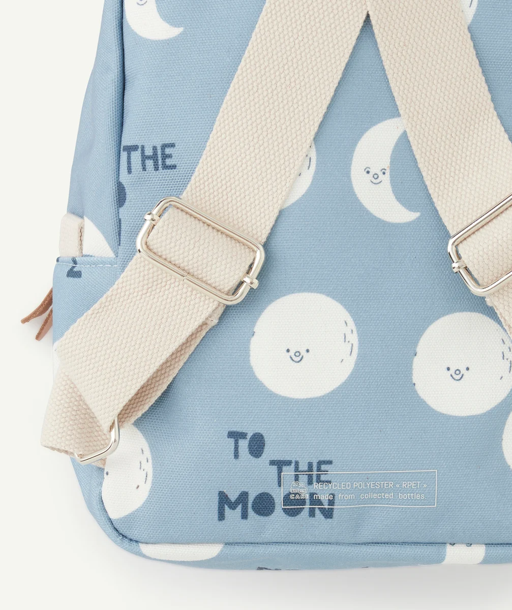 JOJO FACTORYSAC À DOS MATERNELLE BLEU AVEC IMPRIMÉ LUNE