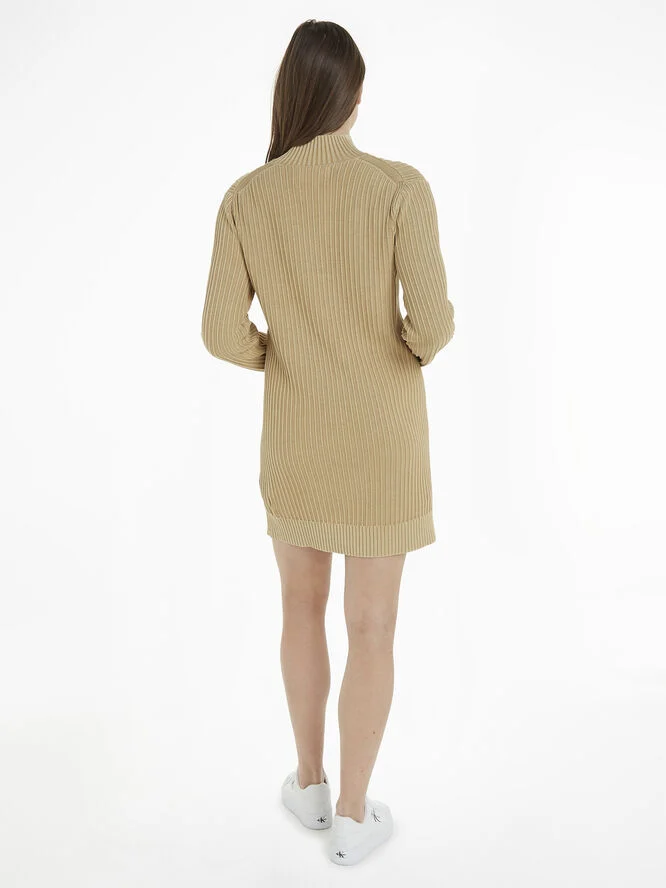 Calvin Klein WASHED MONOLOGO SWEATER DRESS Aat