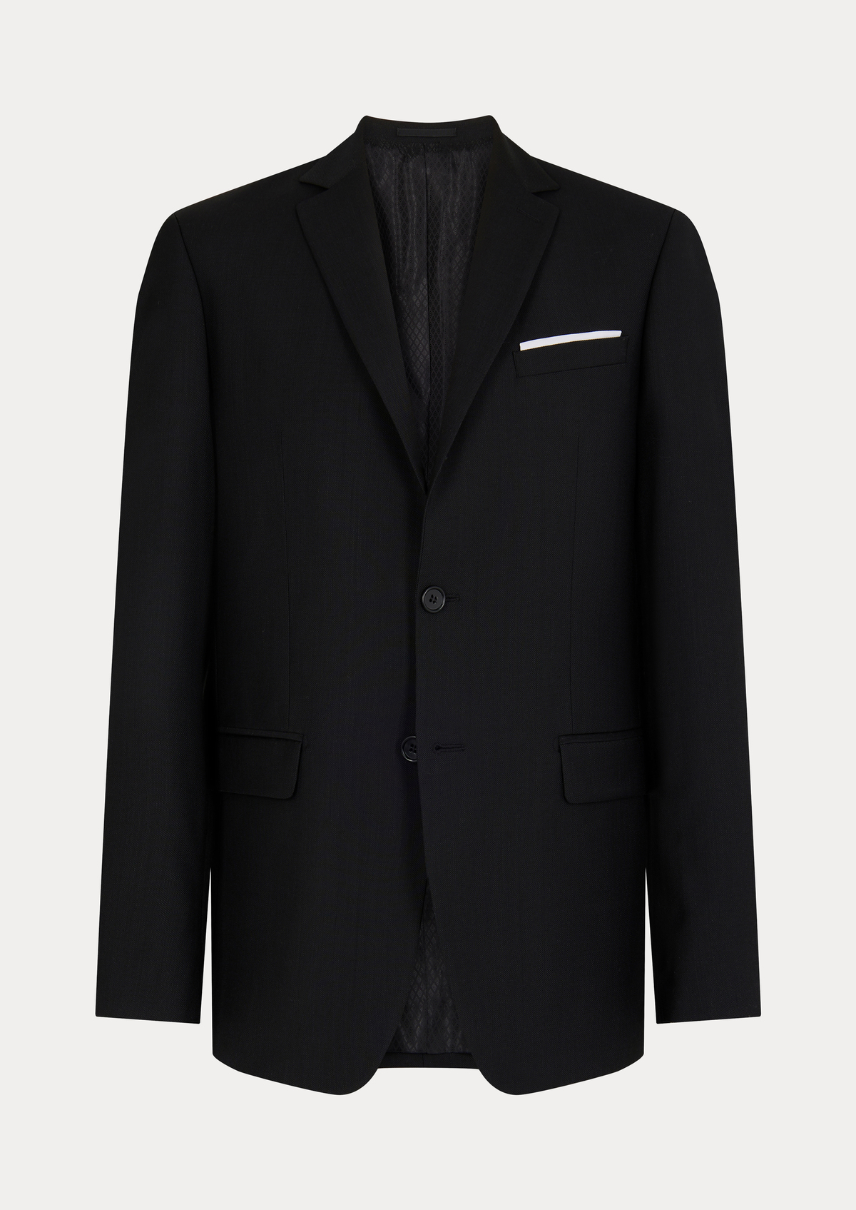 Veste de costume voyage Regular en laine stretch unie noire