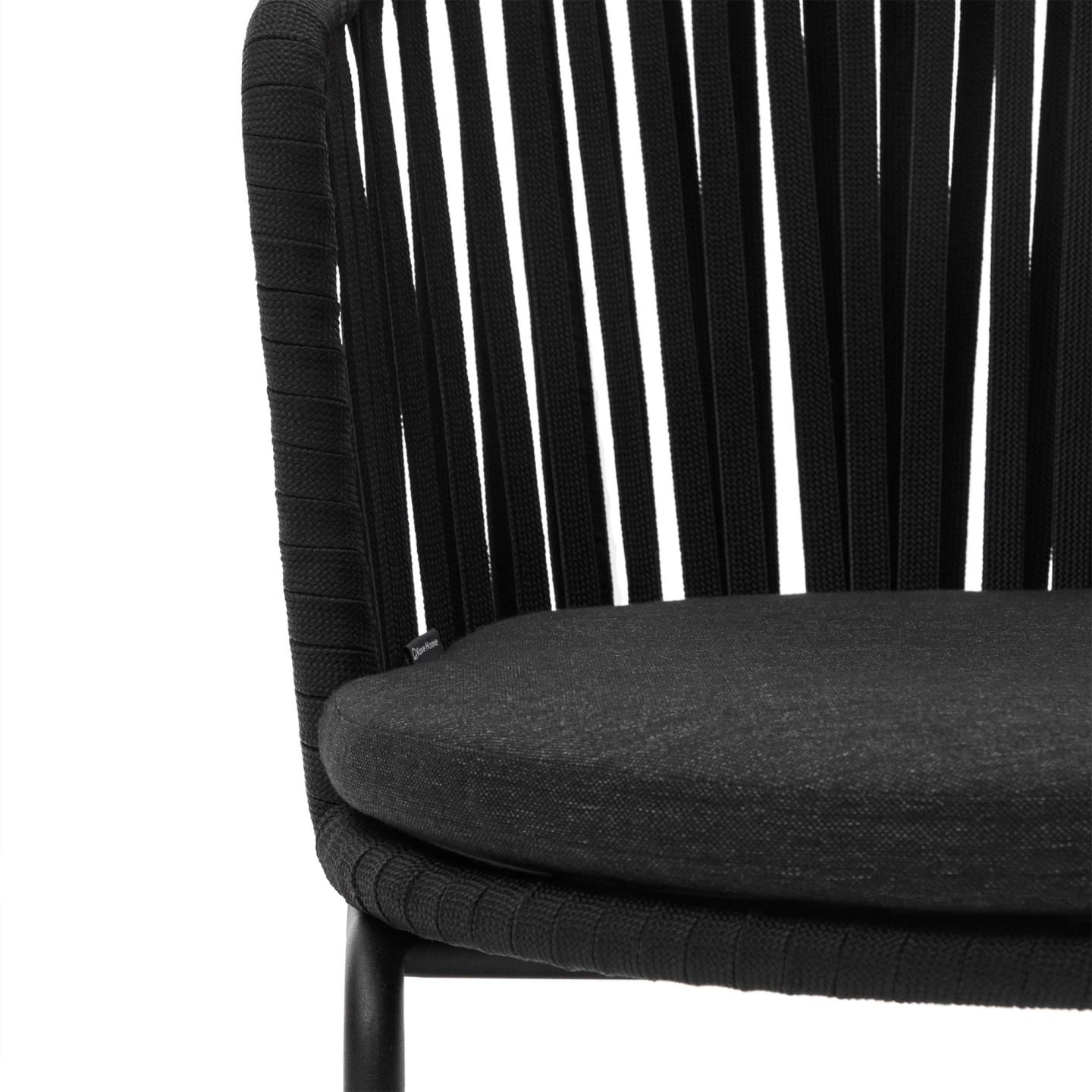 Kave Home Gartenstuhl JONCOLS 4er Set schwarz