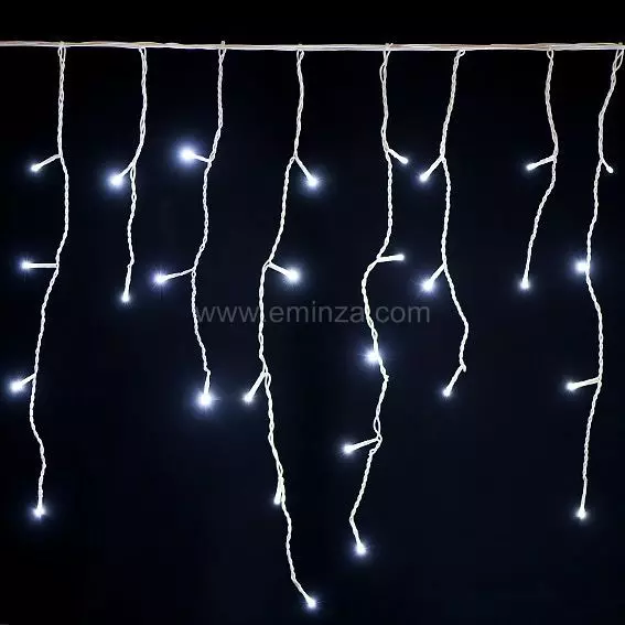 Stalactite lumineuse 30 m 900 LED Stars Grande hauteur XL Timer Blanc froid