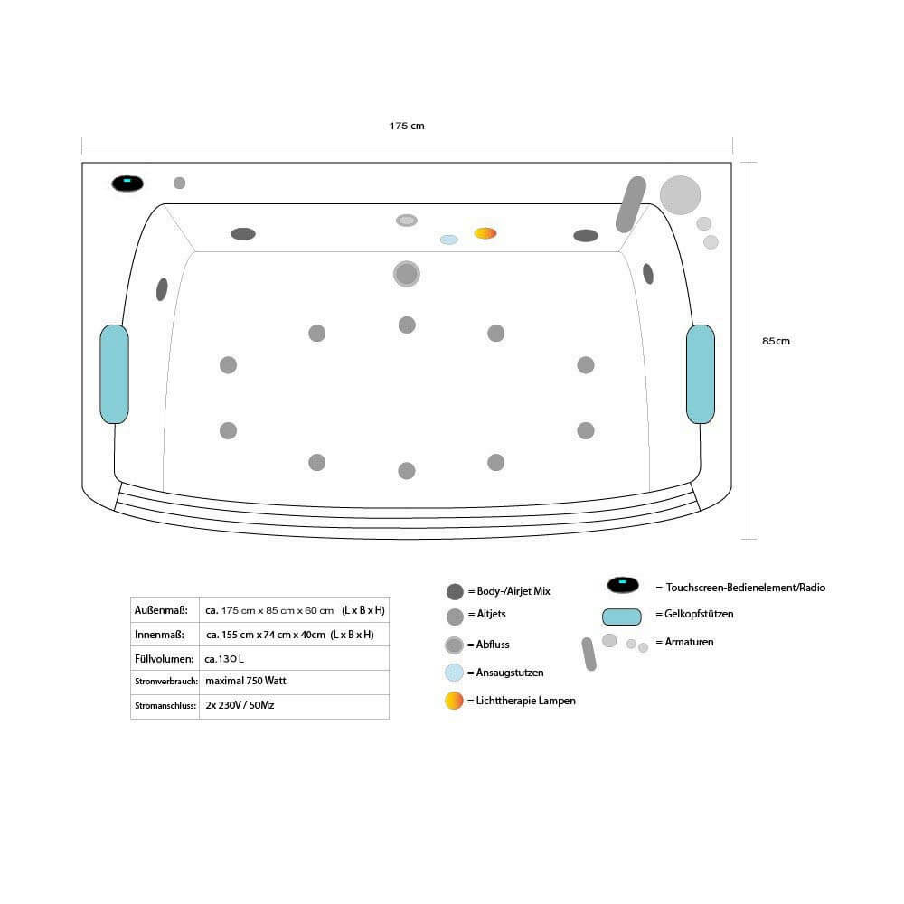 Home Deluxe Atlantic Whirlpool, Gr. M