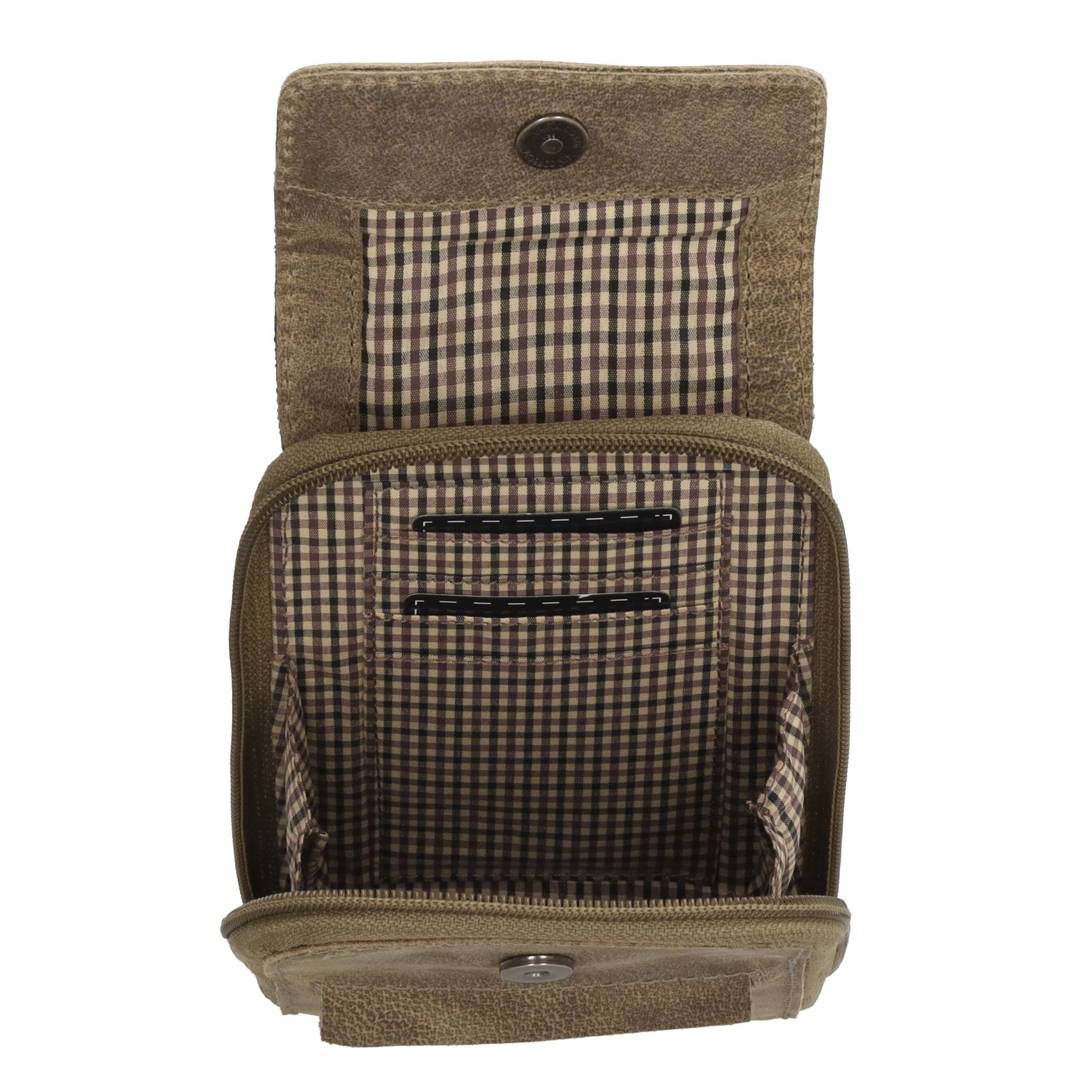 Hide & Stitches Idaho Telefoontasje Donkerzand