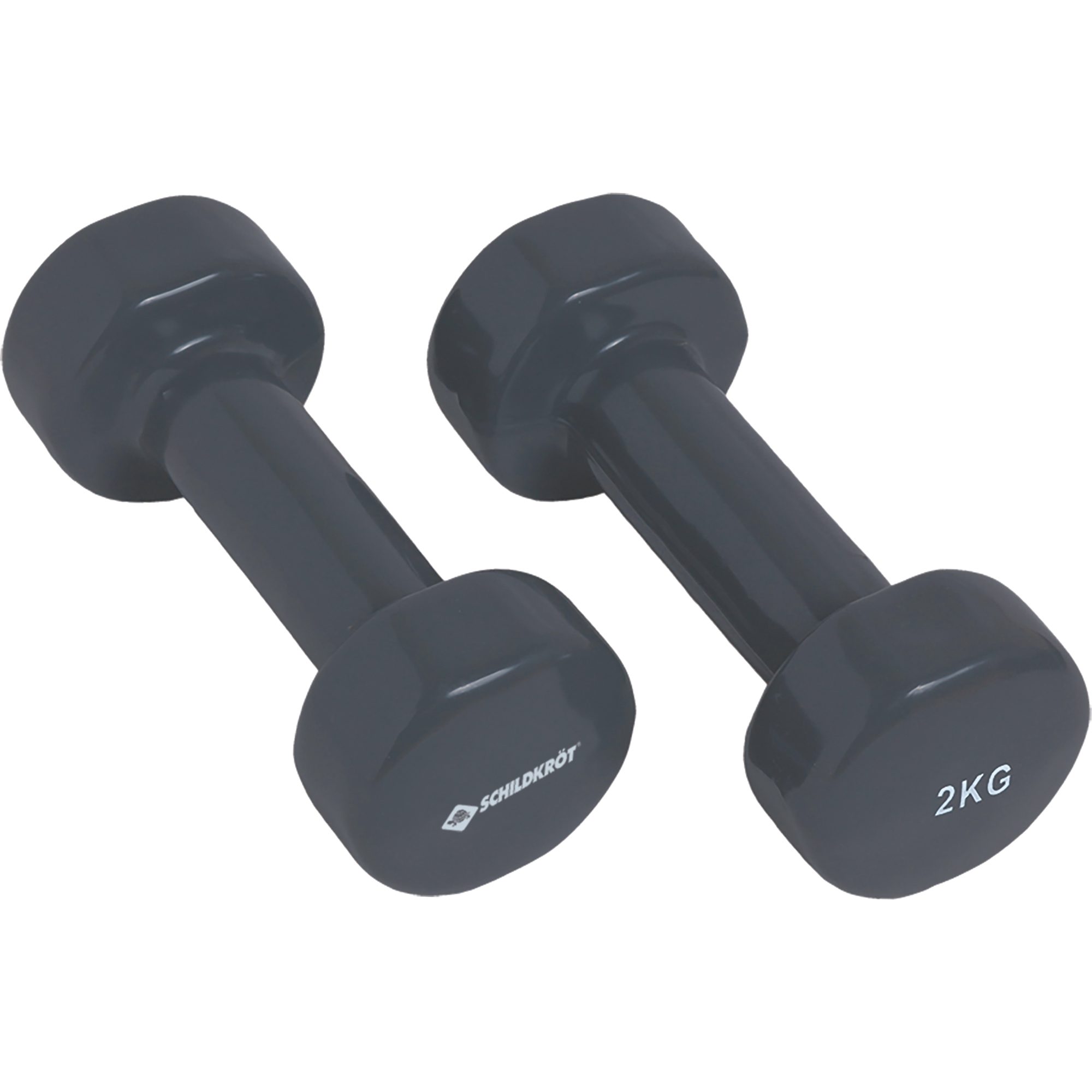 Schildkröt Fitness Vinyl-Hanteln 2kg 2er grau